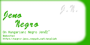 jeno negro business card